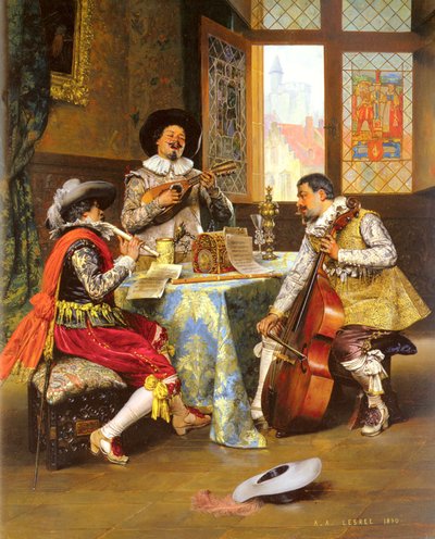 The Musical Trio by Adolphe Alexandre Lesrel